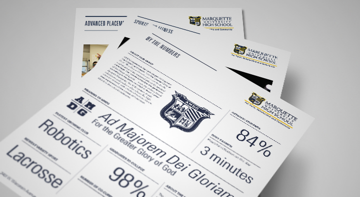 Marquette University High School, Education, Branding, Collateral, Private